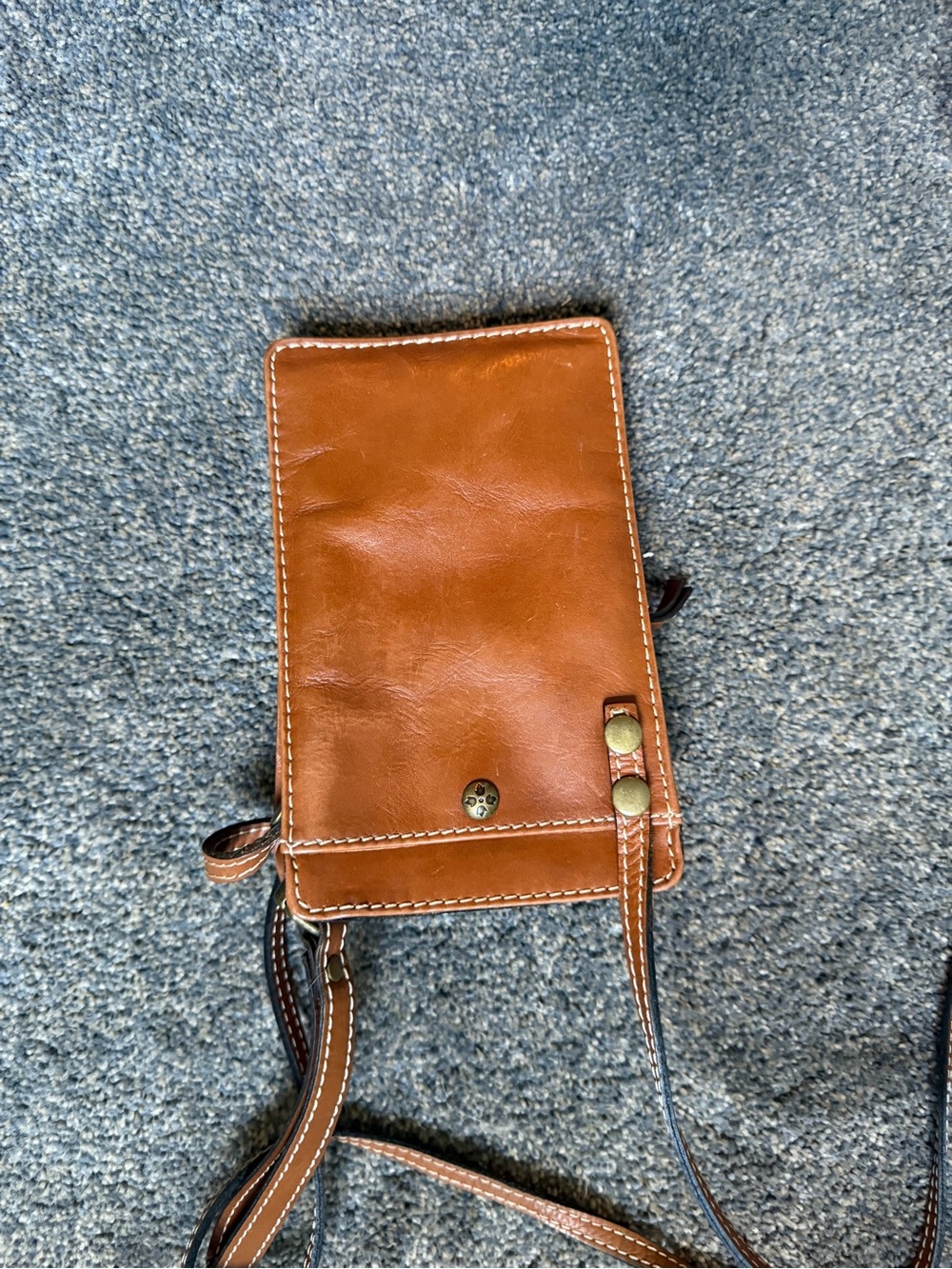 Dooney & Bourke Cognac Leather Crossbody Phone Pouch